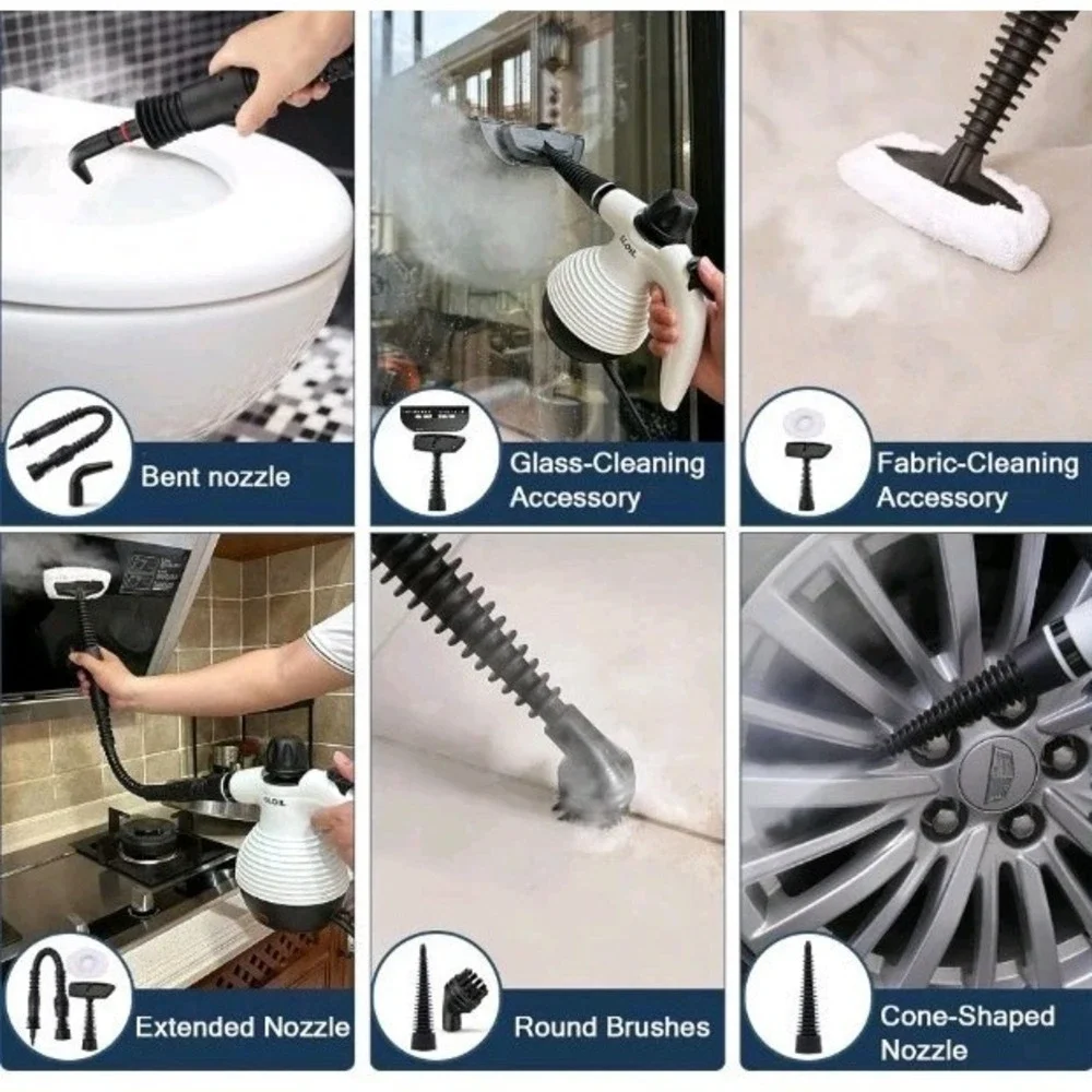 GLOIL Handheld Steam Cleaner, Steamer for Cleaning, Multipurpose Portable Steam